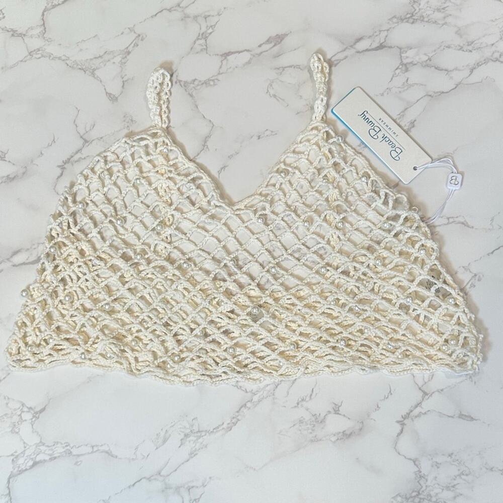 BEACH BUNNY Bianca Tank & Mini Skirt - Ivory Large Set $158 - Picture 11 of 16